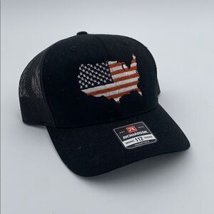 Richardson Black USA Flag Cap